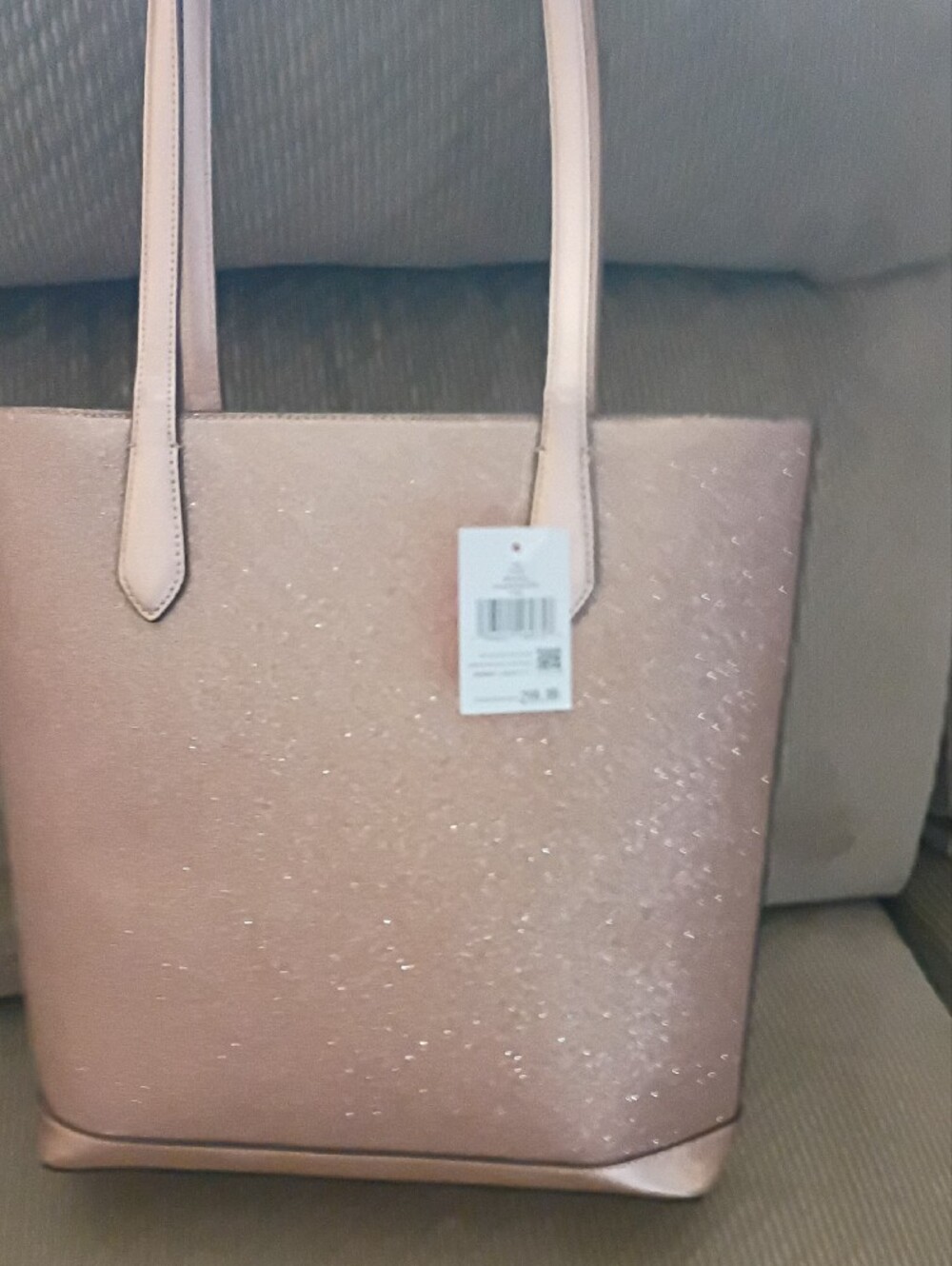 NWT kate spade Metallic Brown Glitter Tote with Structured Handles - Picture 5 of 5